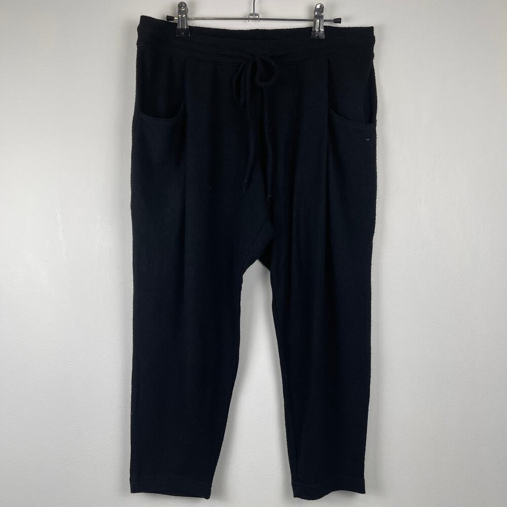 Anthropologie Michael Stars Black Cropped Sweat Pants NEW Medium